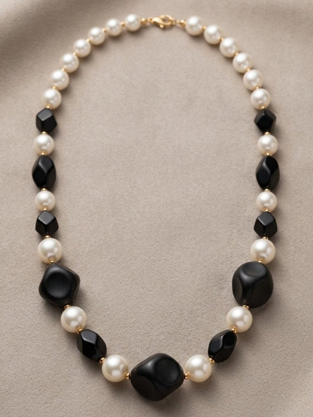 Black Onyx & Pearl Necklace